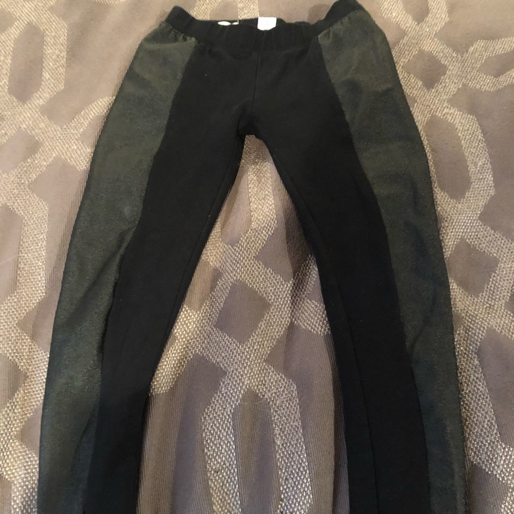 Girls Faux leather black pants